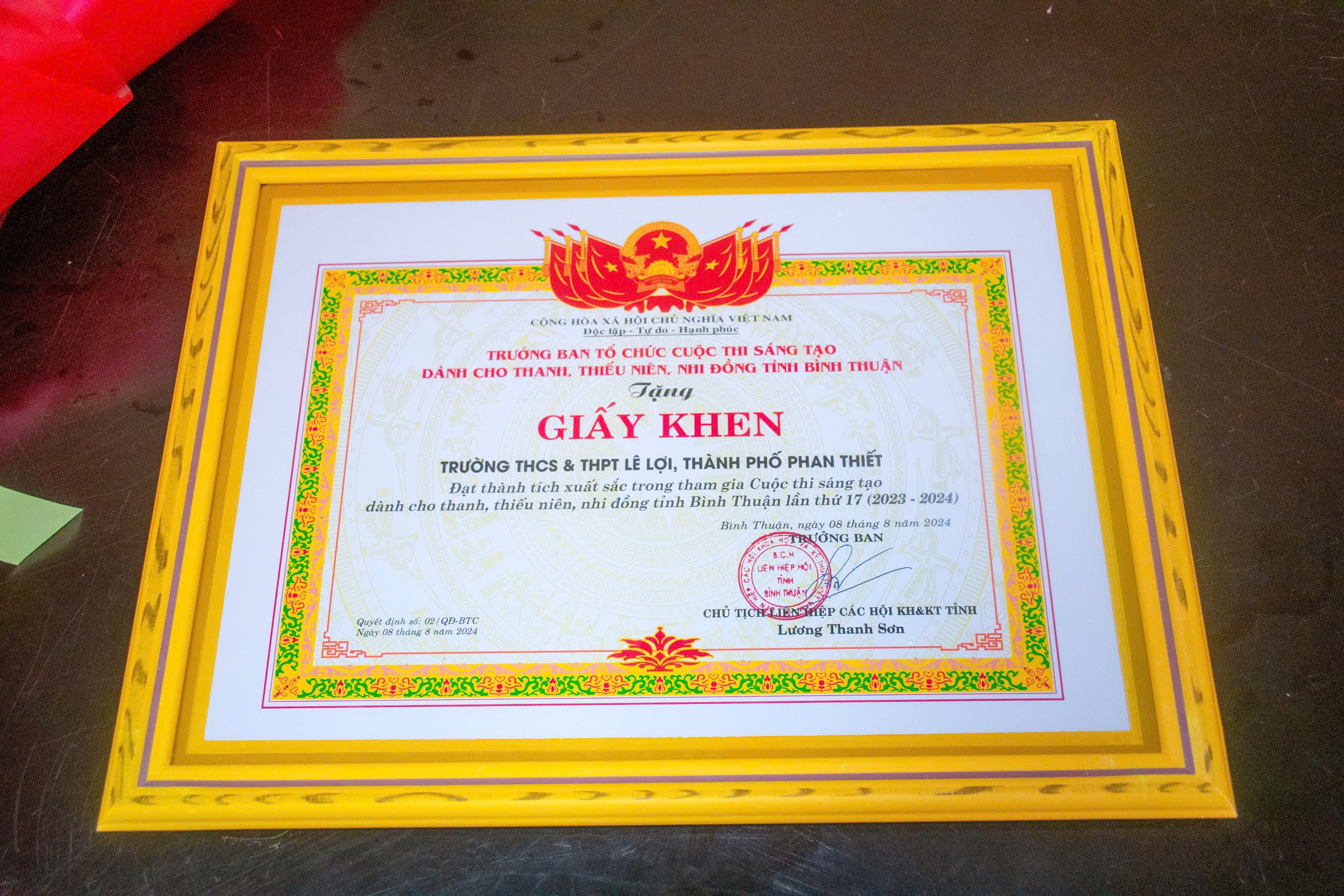 LỄ TỔNG KẾT CUỘC THI SÁNG TẠO DÀNH CHO THANH, THIẾU NIÊN, NHI ĐỒNG TỈNH BÌNH THUẬN LẦN THỨ 17 (2023-2024) 